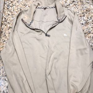 Men’s large Burberry 1/4 zip sweater